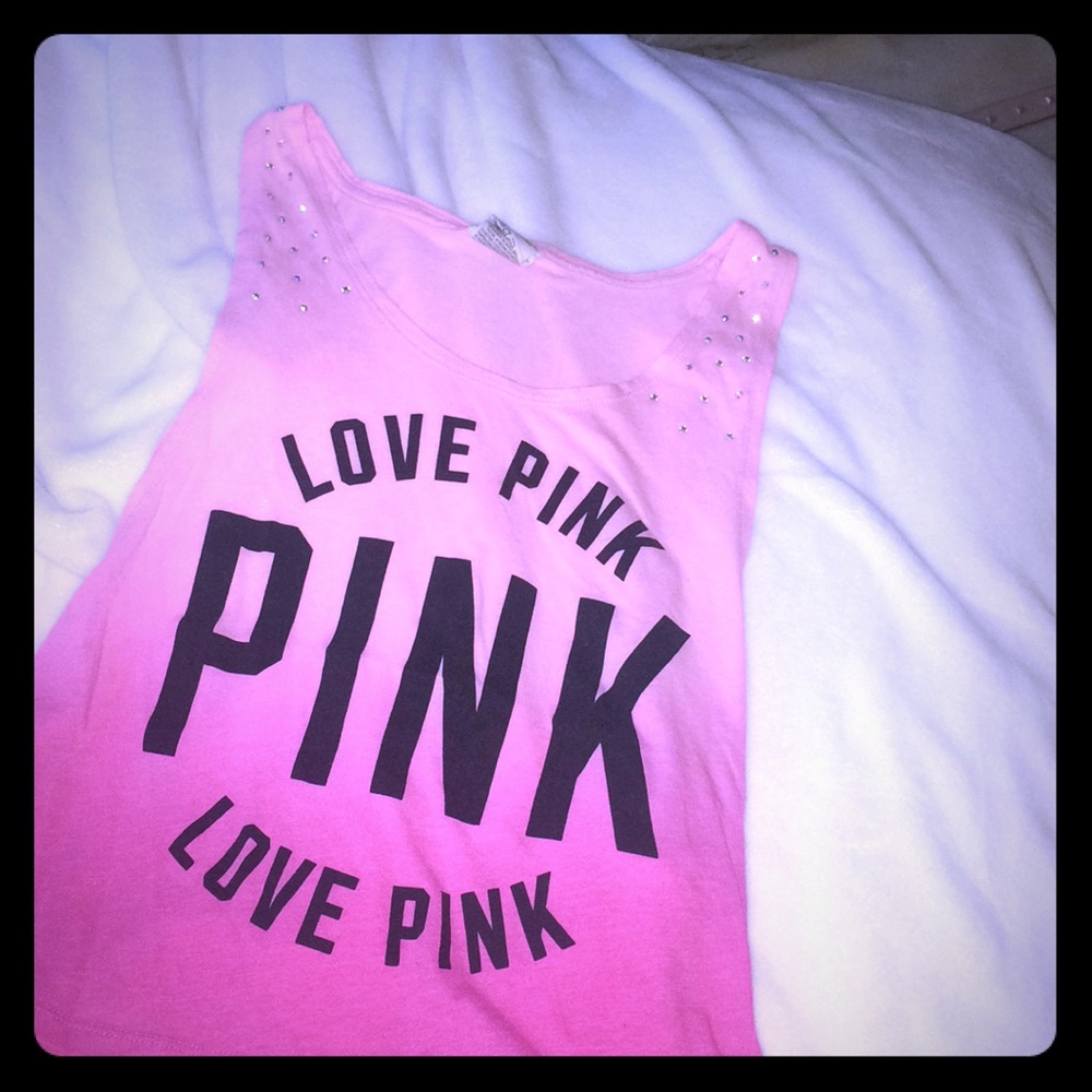 Victoria secret pink sequins tank top